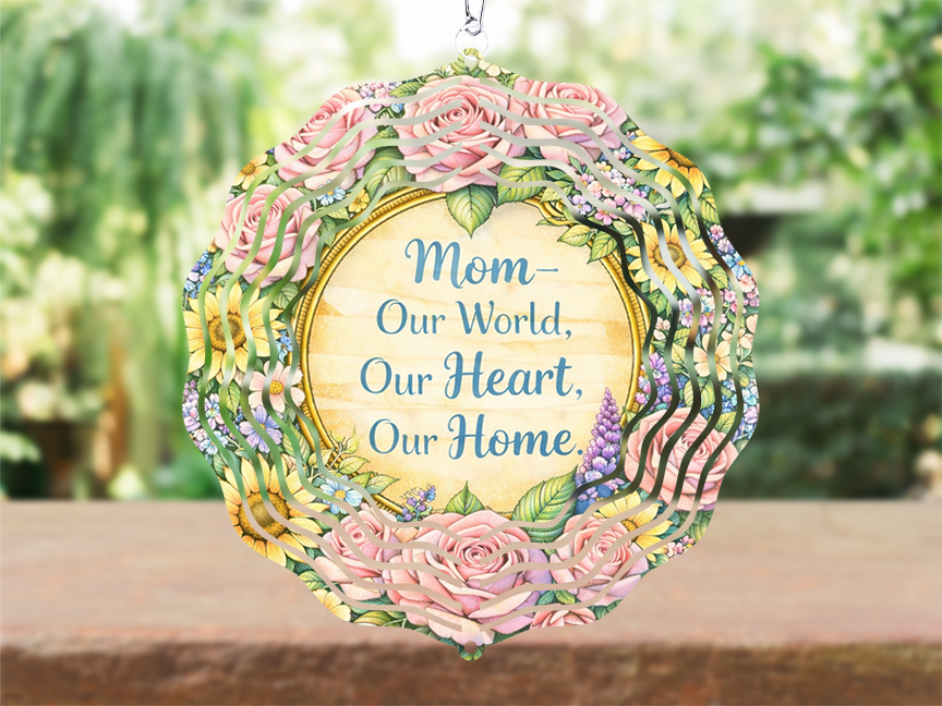Mother's Day Sublimation Wind Spinner Design PNG Digital Download