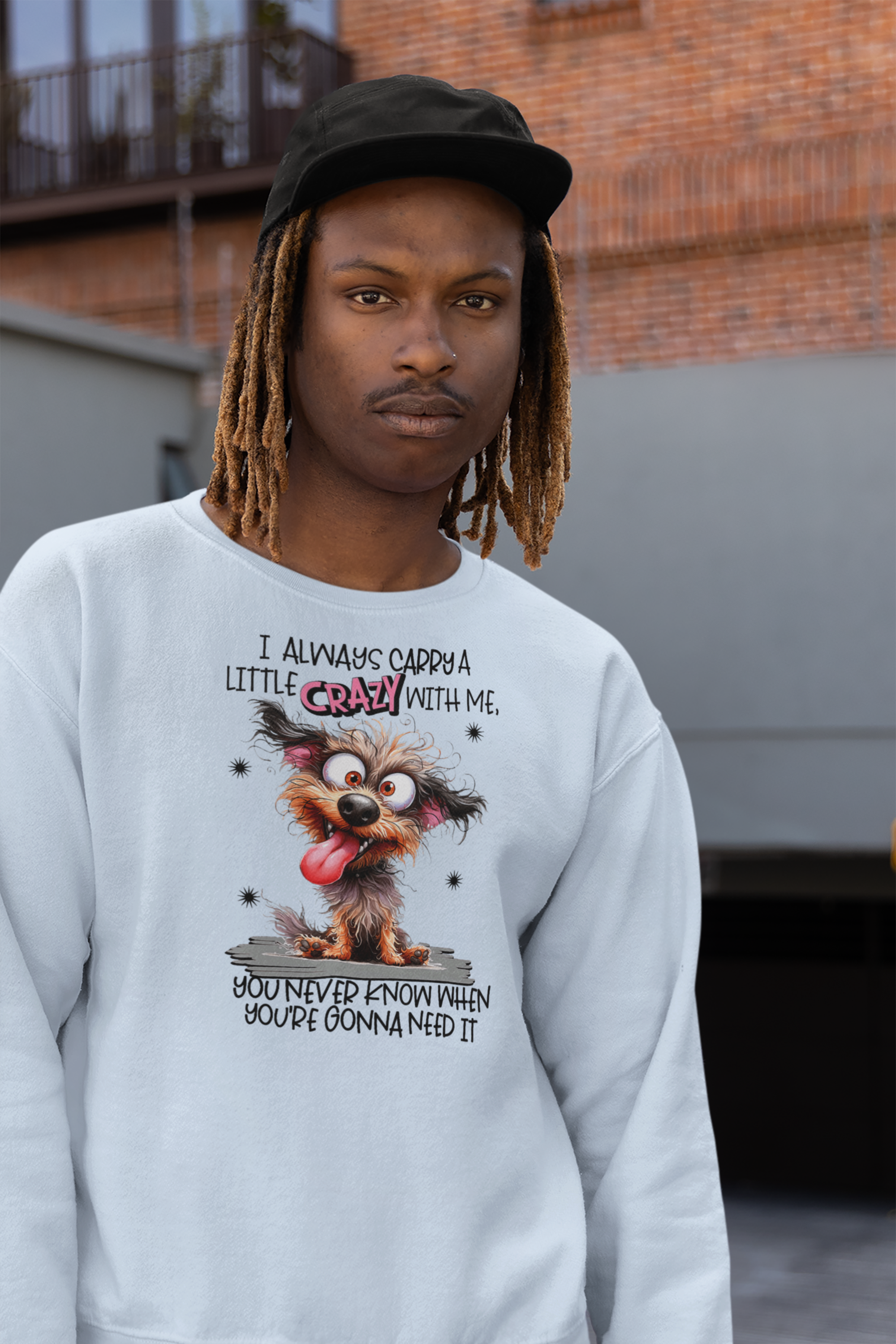 Playful Crazy-Pup Crewneck