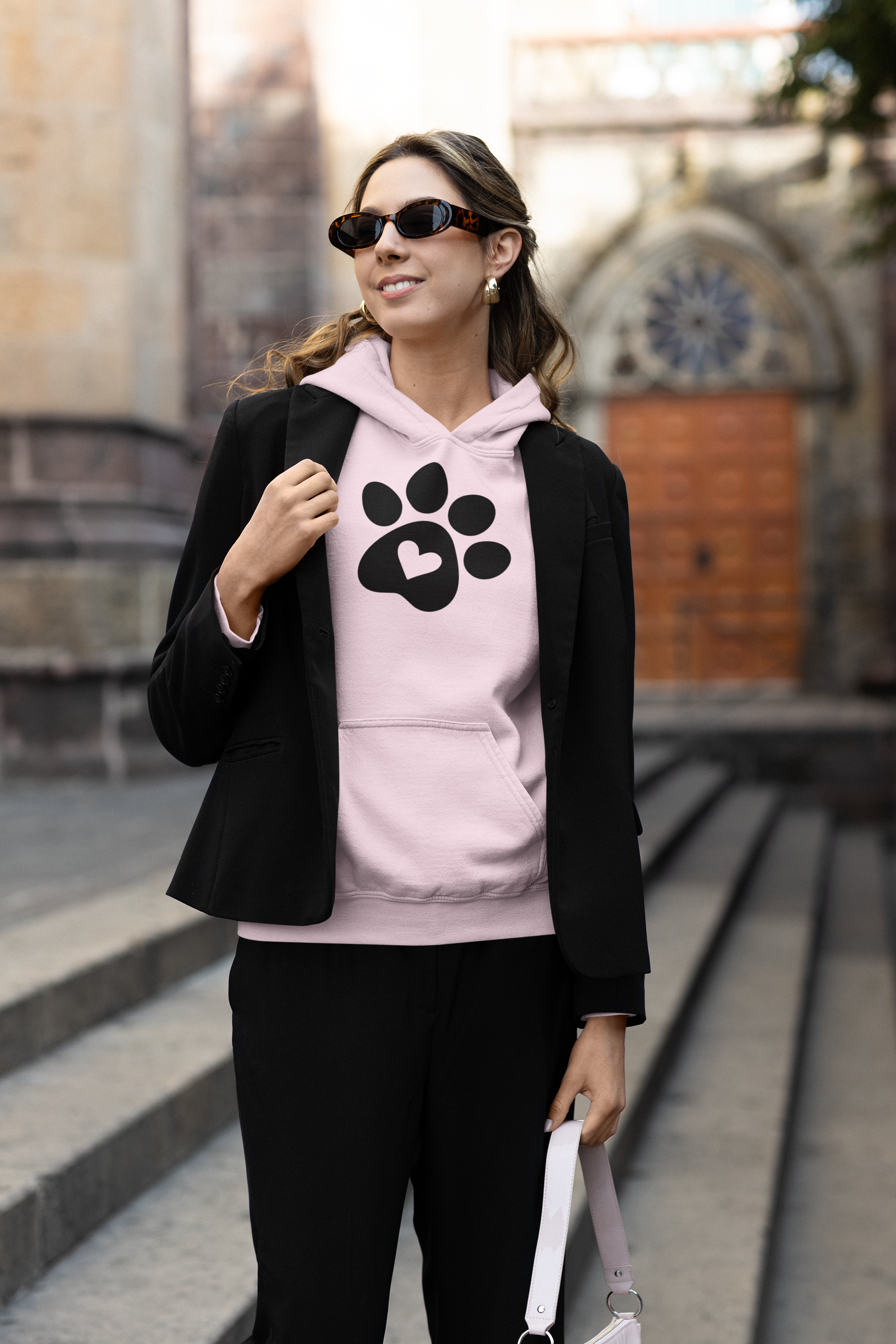 Playful Paw Heart Hoodie