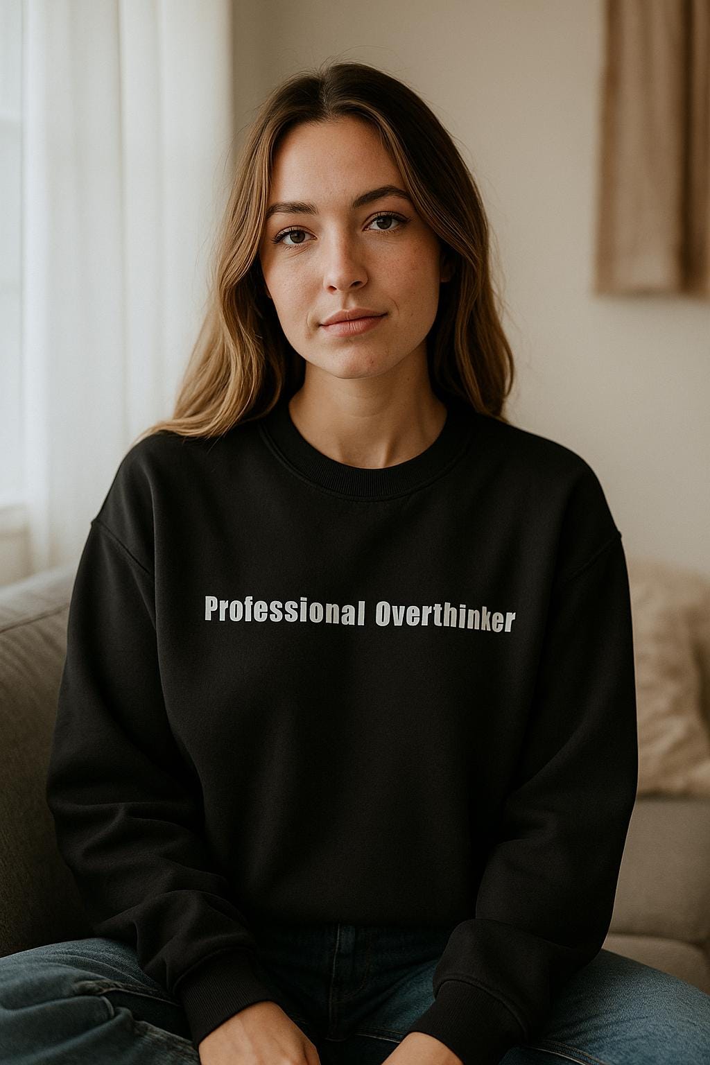 Cozy Overthinker Crewneck Sweatshirt