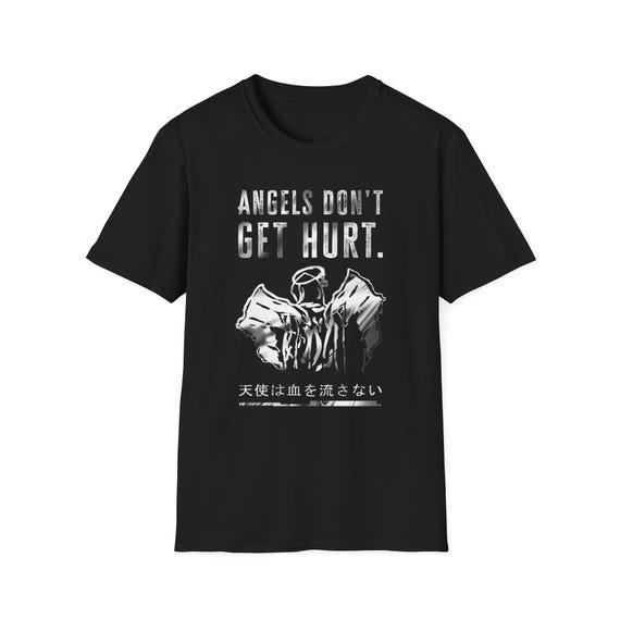 Angels Don't Get Hurt Unisex T-Shirt - Soft Cotton Tee for Men and Women - Grunge Edgy Graphic