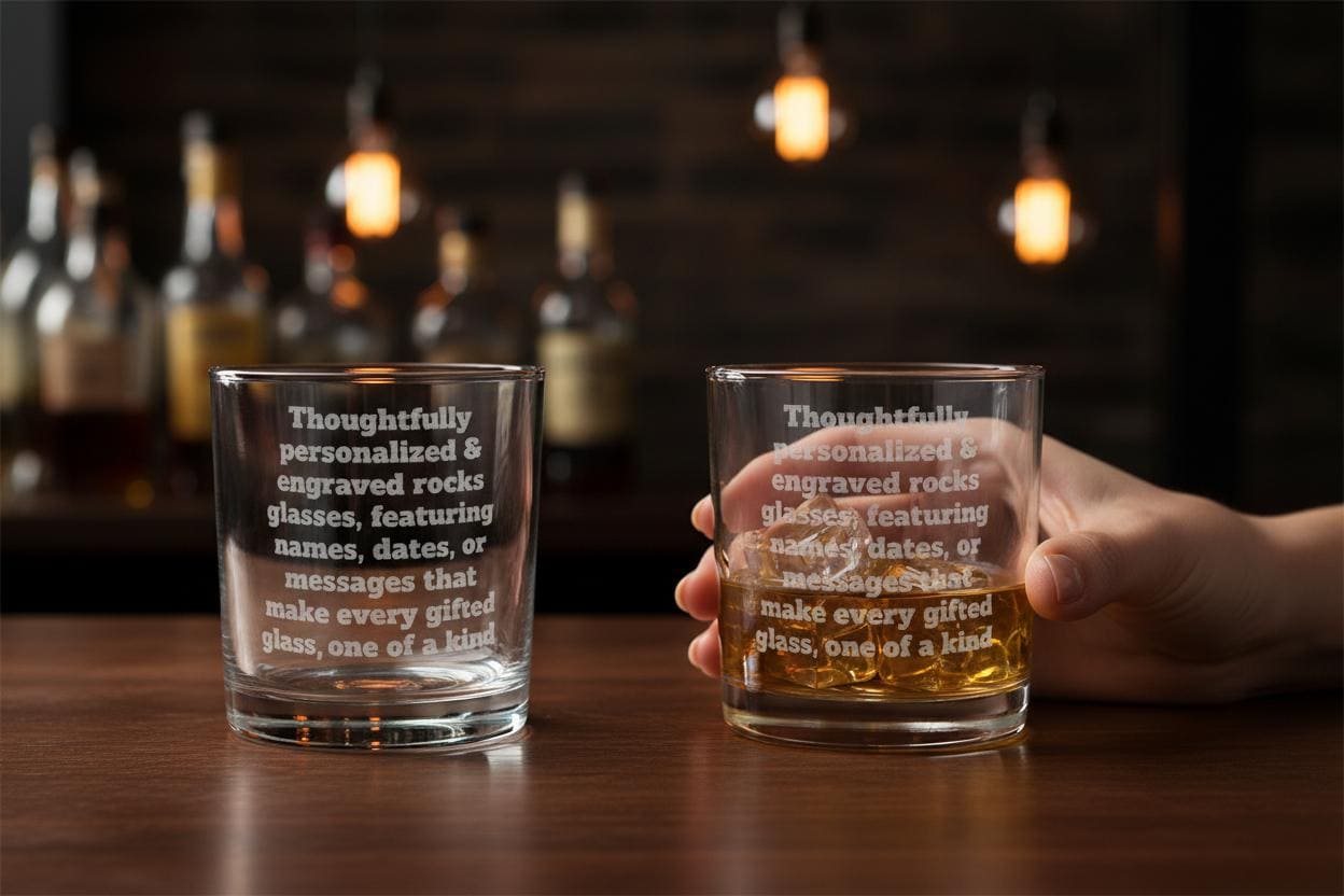 Engraved Whiskey Tumbler - Custom Groomsmen, Father's Day & Wedding Gift