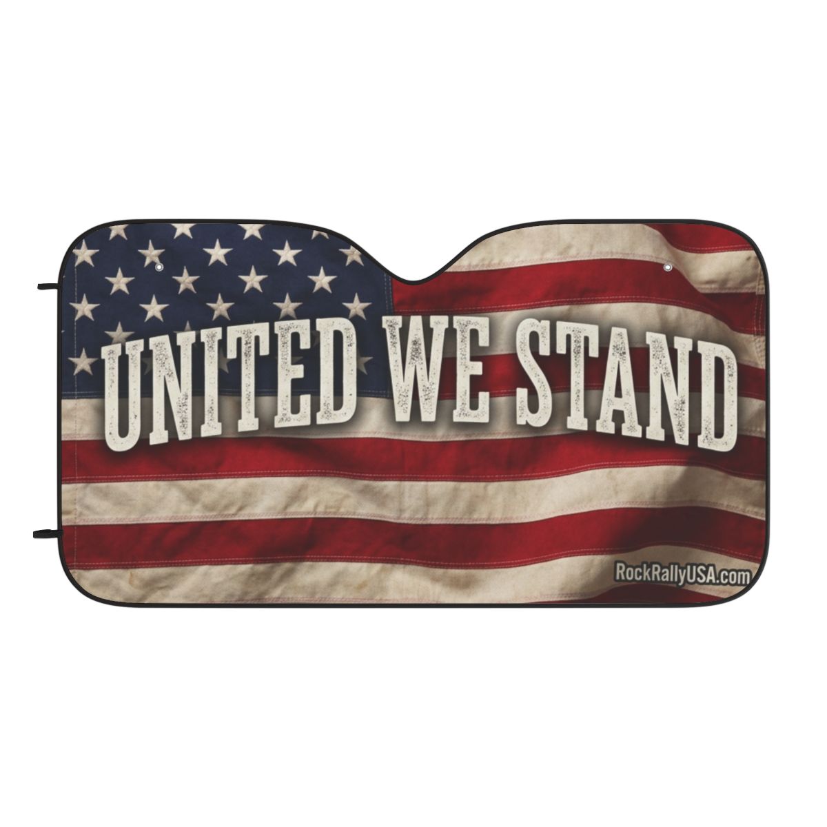 United We Stand Car Sun Shade — American Flag Windshield Cover