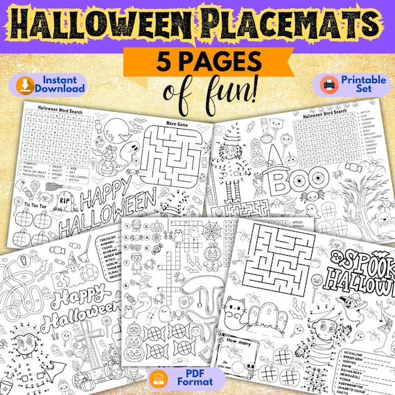 Spooktacular Halloween Printable Activities: Coloring, Word Search & More for Kids