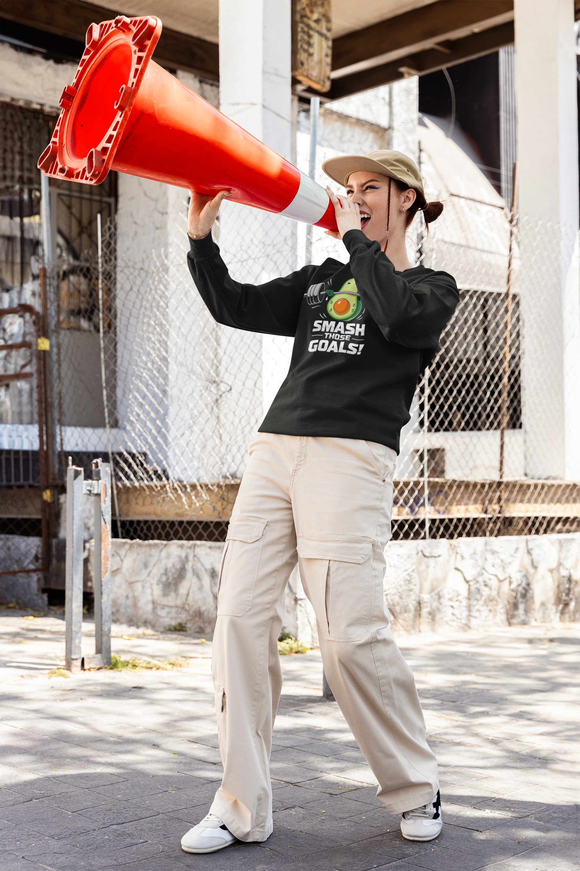 Amped-Up Avo Lifter Crewneck