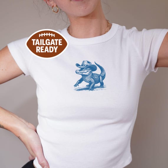 90s Baby Tee, Florida, Coastal Cowgirl, Bayou, Gainesville, Western Coquette, College Merch, Sorority Merch, Football, College Care Package