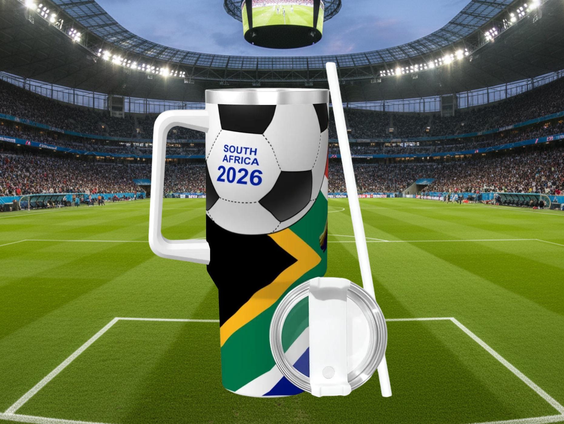 South Africa Soccer Fan Hydration Mug 40oz