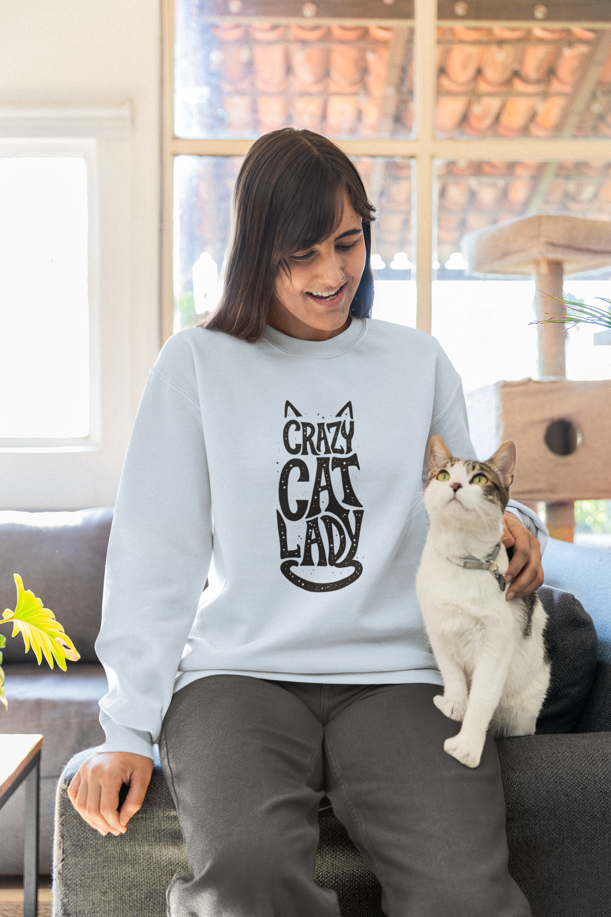 Effortlessly Cool Cat Lady Crewneck