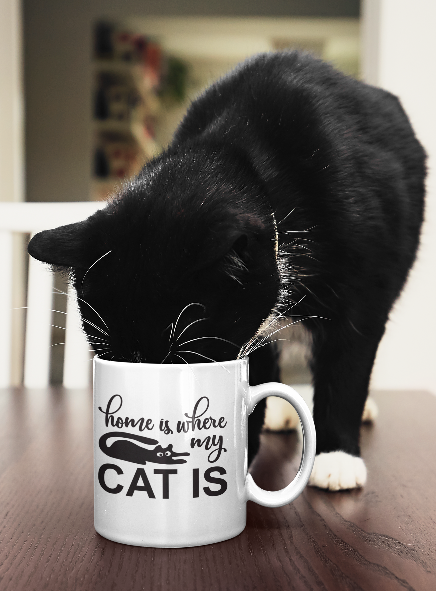 Bold Cat-Heart Ceramic Mug