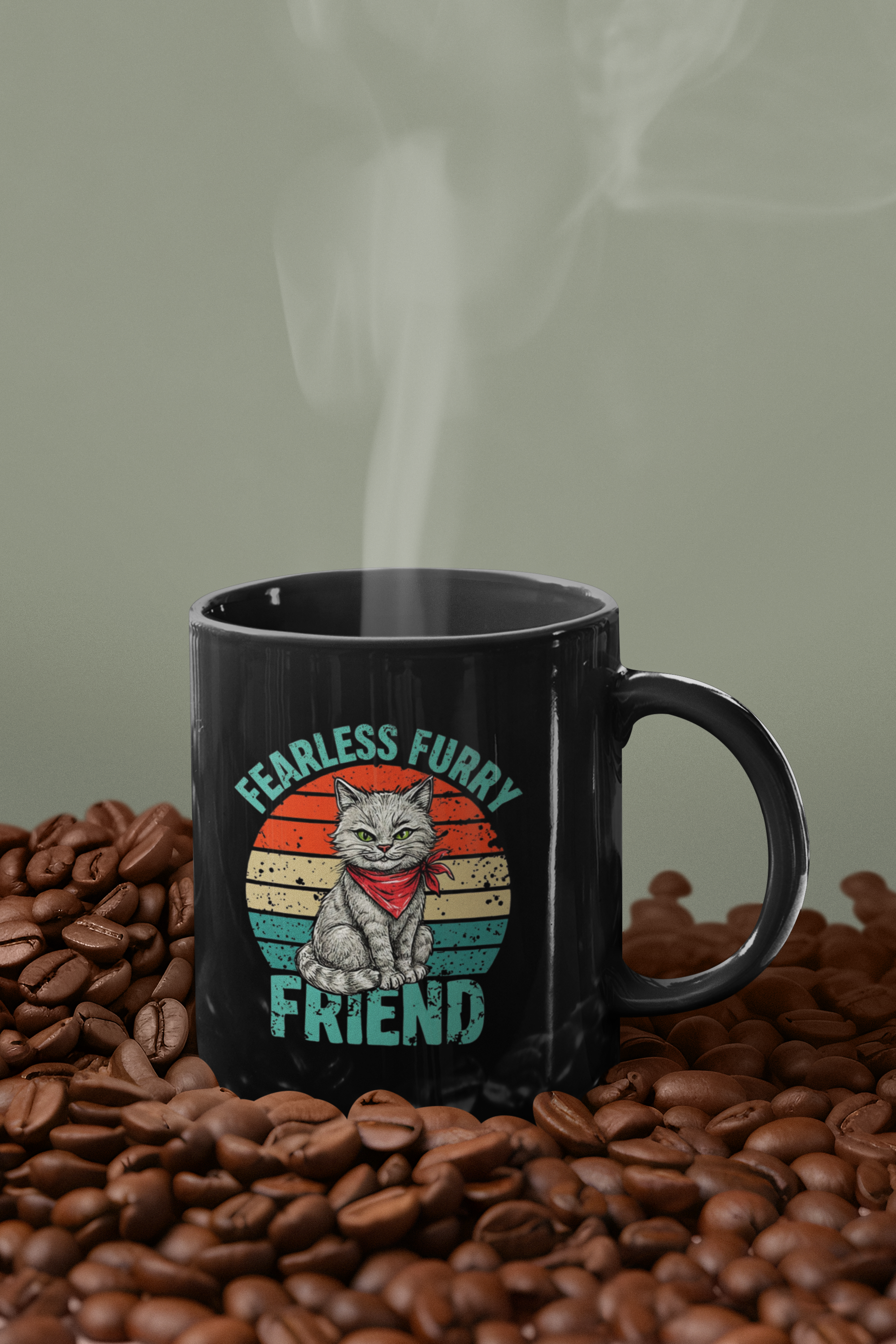 Daring Feline Friend Cup