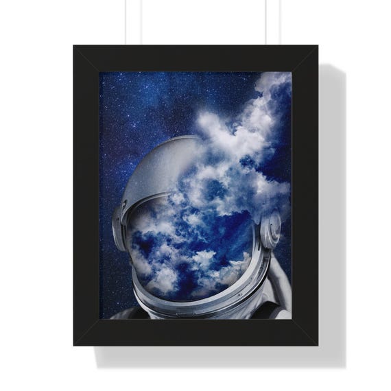 Astronaut in the Clouds Framed Vertical Poster | Premium Matte Art for Home Decor | Unique Space-Themed Wall Art
