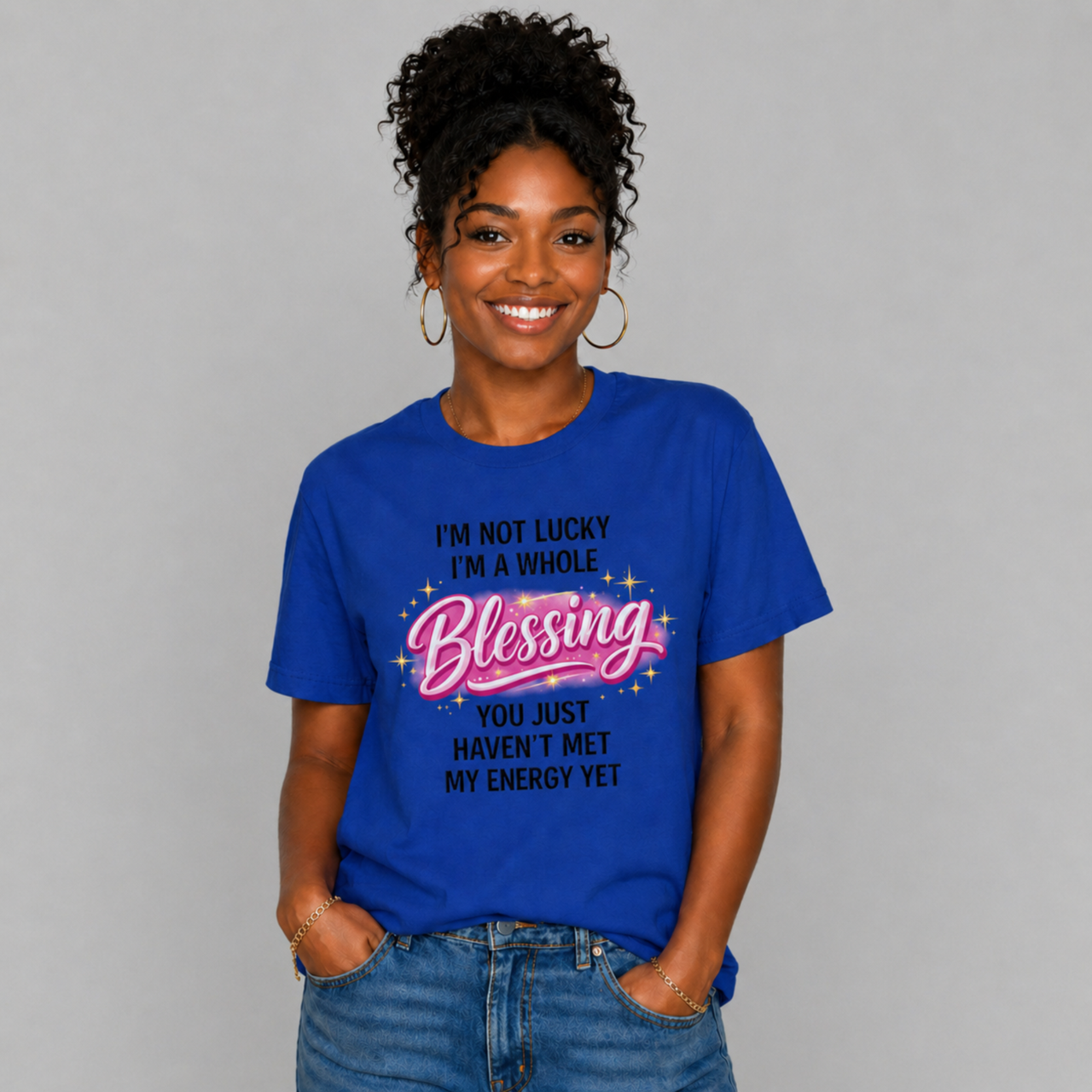 I’m Not Lucky I’m a Whole Blessing T-Shirt — Inspirational Graphic Tee