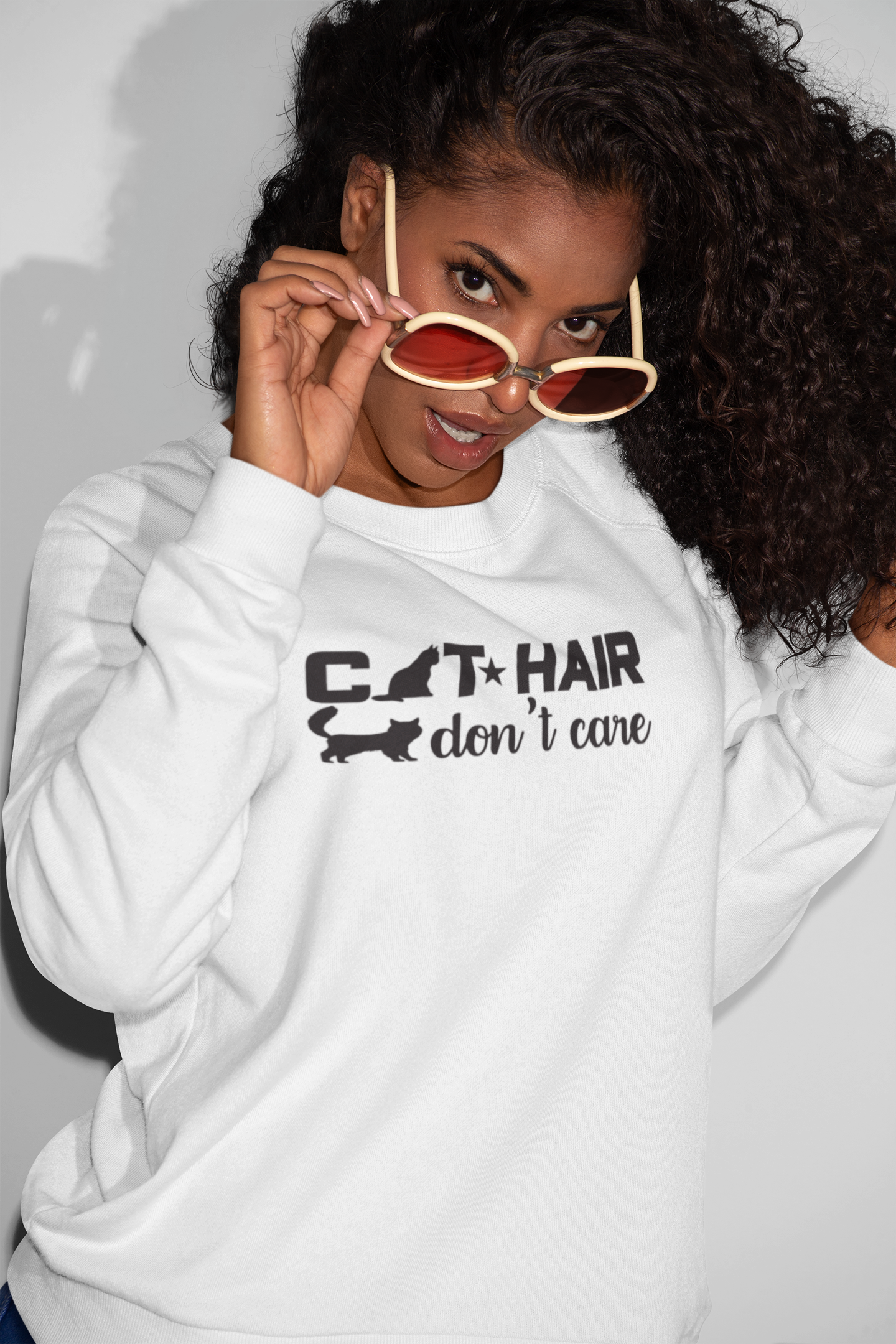 Bold Cat Hair Sweatshirt